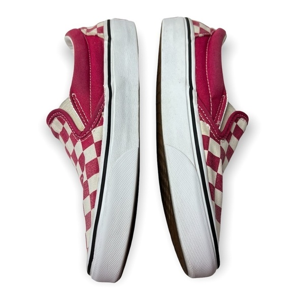 Vans Classic slip on checkered Fuchsia pink sneakers Womens Size 6 - Picture 4 of 9